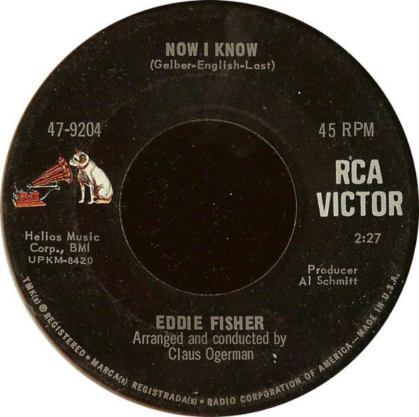 7inch Record EDDIE FISHER - Now I Know 479204 RCA Victor 1967 US Pop Used