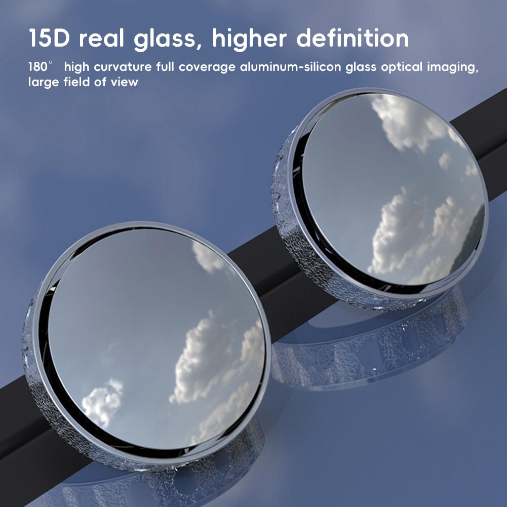 2 шт. вращающееся на 360° зеркало заднего вида для слепых зон автомобиля с широким углом обзора, регулируемое круглое зеркало с присоской, выпуклое зеркало