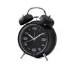 4 Inch Twin Bell Loud Alarm Clock Luminous Metal Frame Silent Student Alarm Clock Strong Wake-up Non-Ticking Table Clock