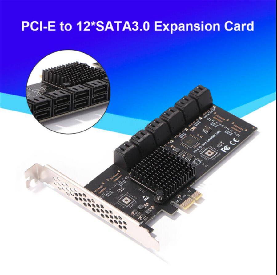 PCIE 1X To 12-Port SATA3.0 Card For Chia Mining For WIN10 LINUX UBUNTU System