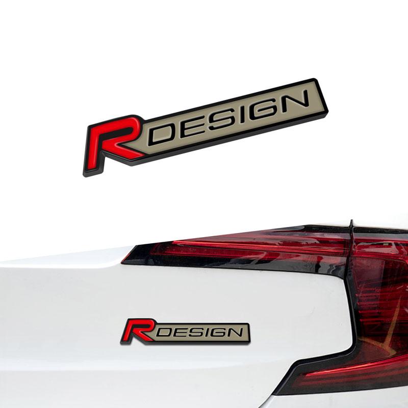 3D наклейка на автомобиль R Design глянцевая черная головка передняя решетка значок металлическая наклейка эмблема для V40 V60 V70 XC40 XC60 XC90 S40 S80 D5