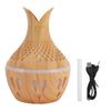 300ml Wood Grain Humidifier USB Powered Aroma Diffuser Humidifier with Ambient Night Light 2 Petal