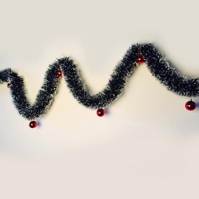 Настенный декор для дверей, украшения для рождественской елки, 2 м, рождественская гирлянда, полоски с мишурой, новая домашняя вечеринка