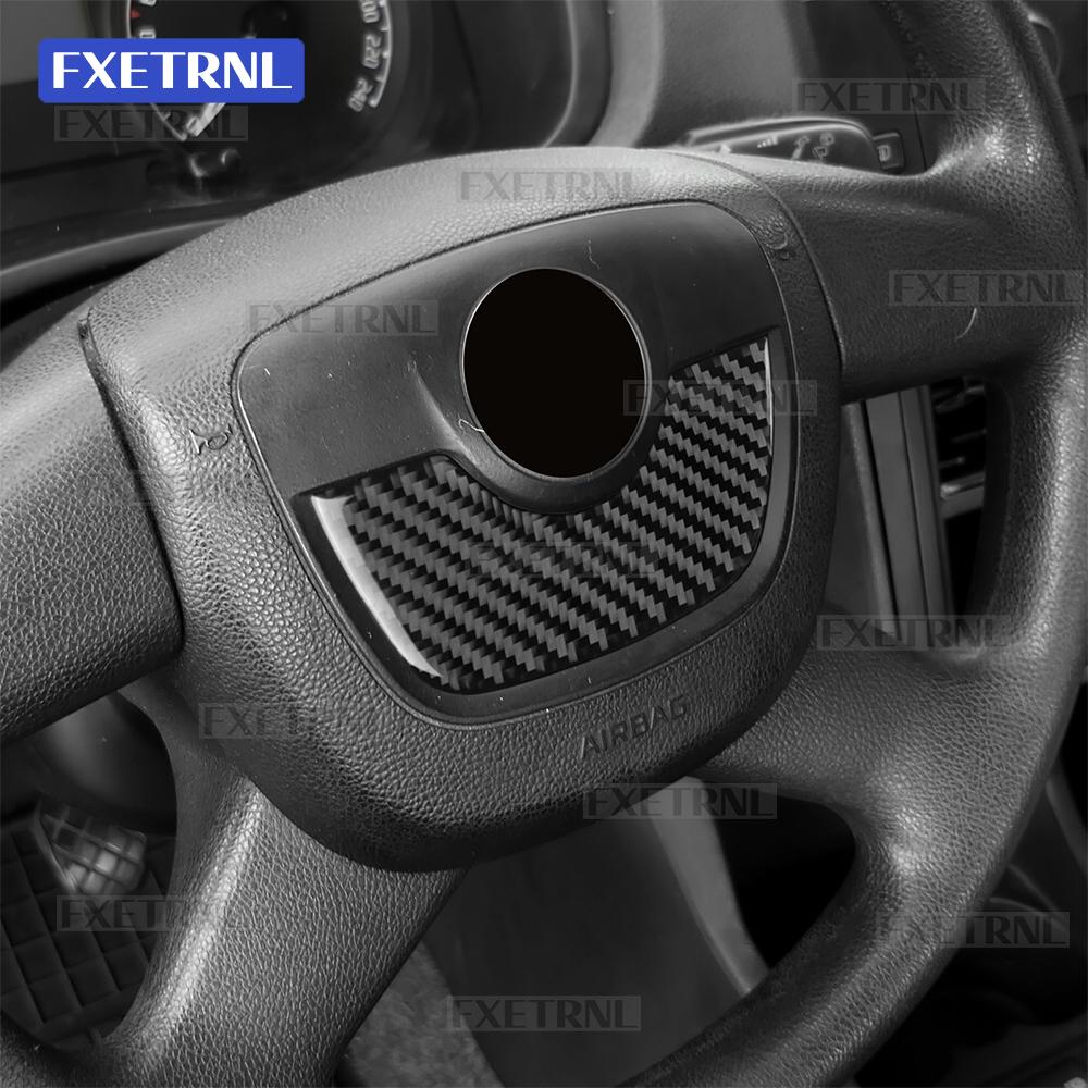 Настоящая мягкая карбоновая наклейка для Skoda Fabia 2 MK2 5J 2010 2011 2012 2013 2014 LHD RHD Центральная панель рулевого колеса автомобиля