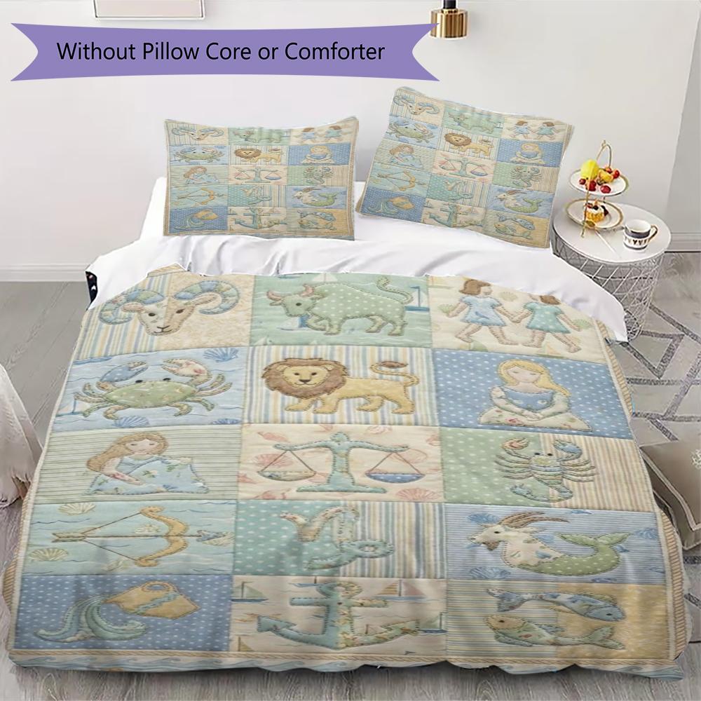 constellations Pattern Bedding uilt Set uilt Cover Pillowcase Home Decoration Birthday Gift (1 * duvet cover + 2 * pillowcase  without core)149