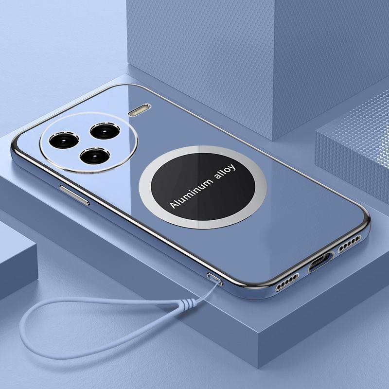 Чехол для Xiaomi Redmi K80, чехол для телефона Redmi K80 Pro, роскошное квадратное покрытие, магнитное притяжение, противоударная силиконовая задняя крышка