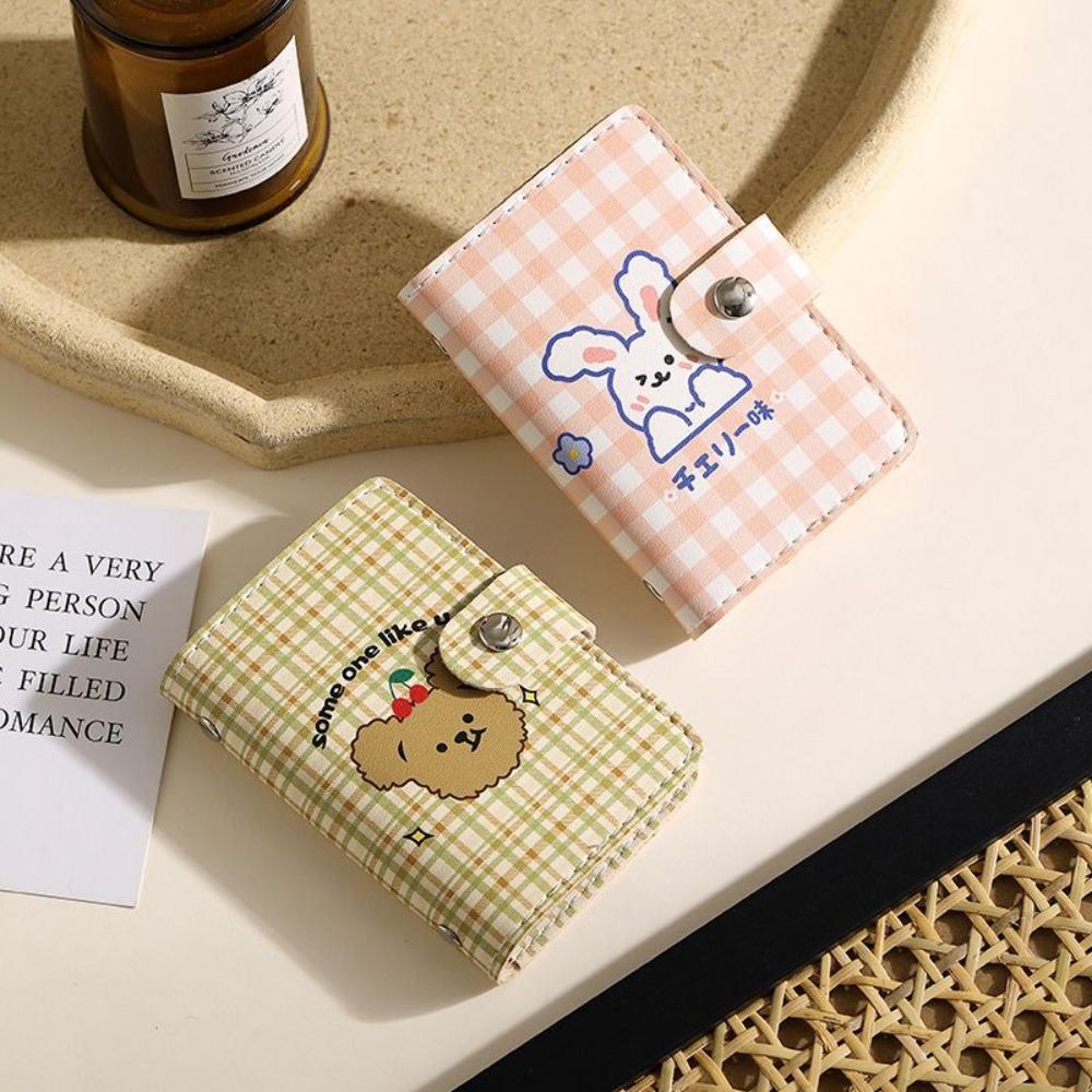 Ultrathin ID Cards Holder Cartoon Animals Bank Credit Card Organizer Hasp Multi-Slot Card Bag Work