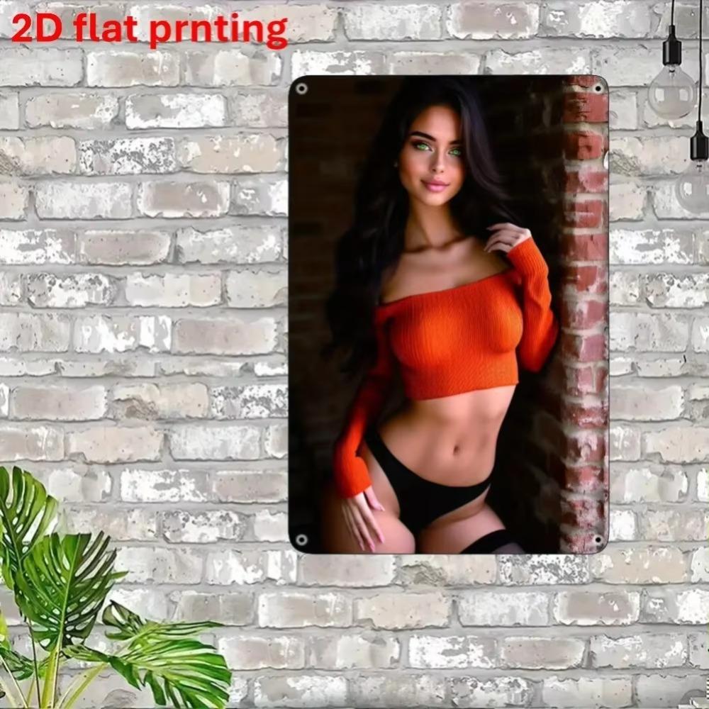 Винтажный 2D Плоский Металлический Декор Стены 8x12 Дюймов Ретро Искусство для Дома Бара Кафе Гаража Улица Пляжная Вечеринка
