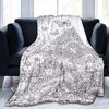 DIY Coloring Flannel Blanket. Hand Drawn House Flower Print, Soft Comfortable for Office Sofa Living Room, Holiday Gift. Colorin