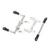 1 10 RC Servo Mount with Hydraulic Steering Link Aluminum Alloy Lightweight Adjustable Damping for SCX10 Models Silver