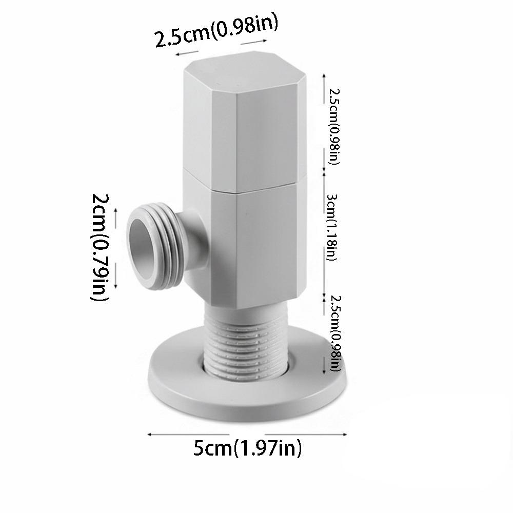 Copper Material Triangle Valve Cream White Water Stop Valve Universal Angle Valve Kitchen