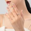 Tancise Classic 925 Sterling Silver  Zircon Ring Ladies Jewelry Wedding Promise Party Gift
