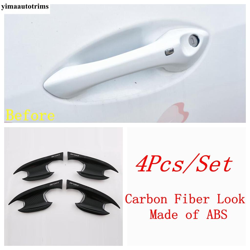 Rearview Mirror Cap / Handle Bowl / Fuel Tank Oil Cover Trim Carbon Fiber Accessories Exterior Fit For Chevrolet Trax 2024