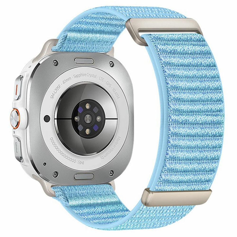 For Samsung Galaxy Watch Ultra (2025) 47mm / Ultra 47mm Watch Band Two-Piece Magic Tape Nylon Woven Wrist Strap