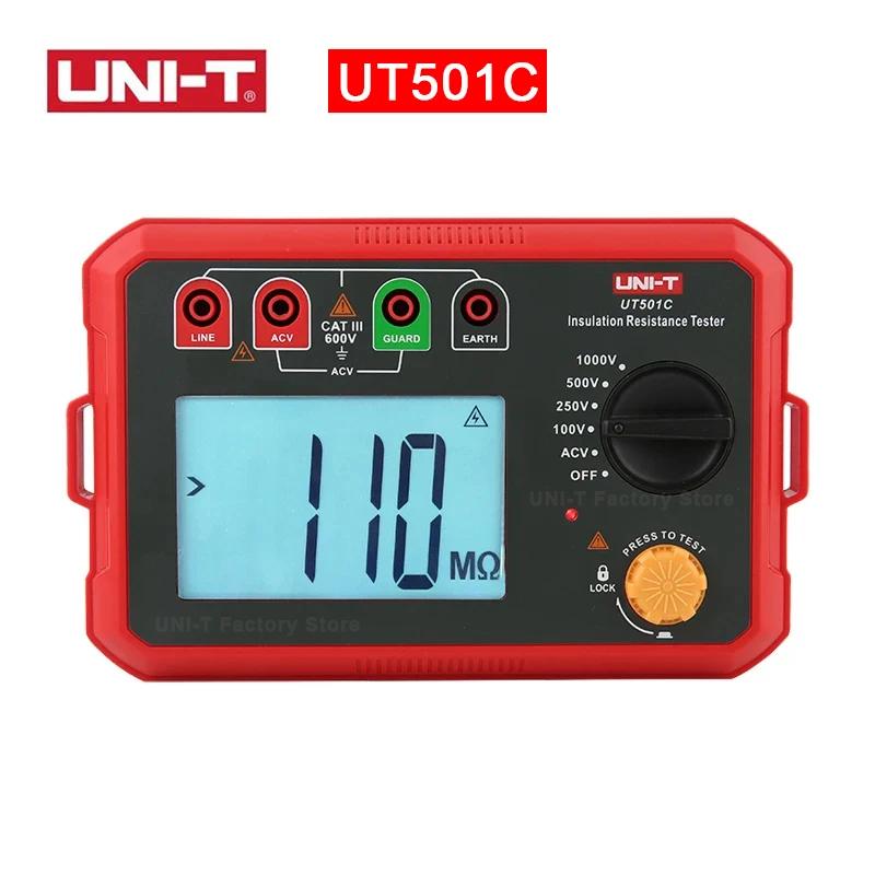 UNI-T UT502A UT501A UT502C UT501C Insulation Resistance Tester 1000V 2500V Digital Megohm Meter Insulation Ohm Meter Megohmmeter