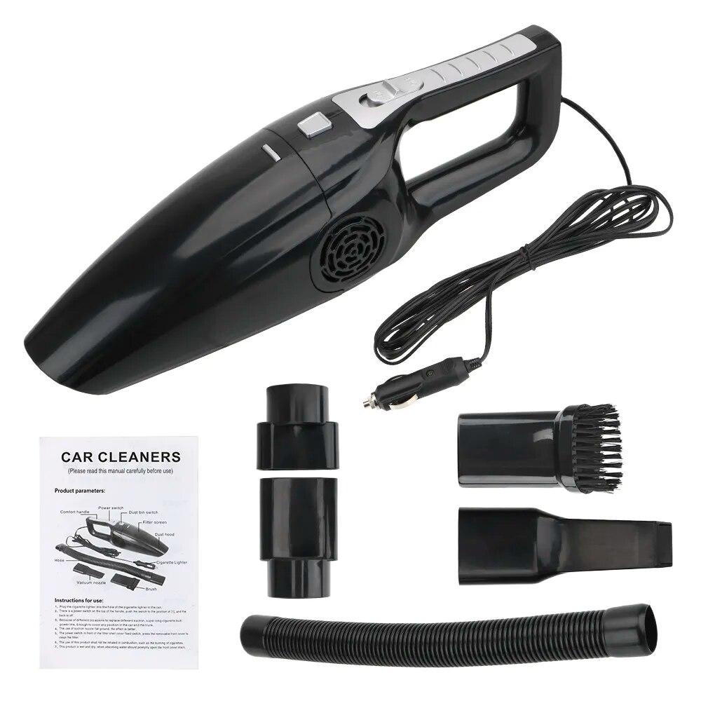 New 12V 120W Car Vacuum Cleaner Wired Handheld High Suction Wet and Dry Seat Dashboard Cleaning Car Accessories Interior