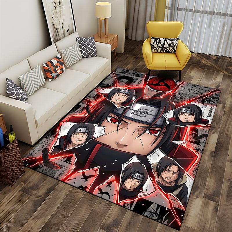 Anime Ninja Theme Pattern Carpet suitable as a non-slip mat for the living room or bedroom sofa