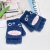 Half Finger Cartoon New Winter Warm Children's Gloves Men and Girls Flip Gloves Children's Gloves