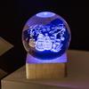 3D Crystal Ball Luminous Galaxy Solar System Rain Cloud Series Crystal Ball Nightlight Carved Bedroom Decoration Birthday Gift