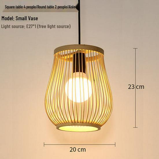 Retro Zen Bamboo Weaving Pendant Lamp for Restaurants & Teahouses