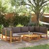 VidaXL 7-Piece Garden Sofa Set with Cushions In Acacia Wood and Rattan 3278909