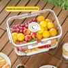 Picnic Box Clear Food Storage with Drain Plate for Easy Outdoor Use