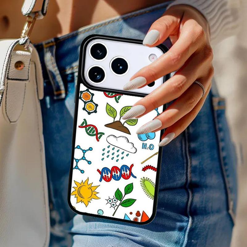Чехол для телефона с принтом по биологии и химии Для iPhone 17 Air 14 15 13 12 Max Чехол Для Apple 14 15 16 16e 11 Pro Max Plus Coque