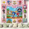 Sonic Hedgehog Wall Tapestry Aesthetic Wall Hanging Printed Fabric Blanket Decorative Tapestries For Bedroom Living Room Home Decor
