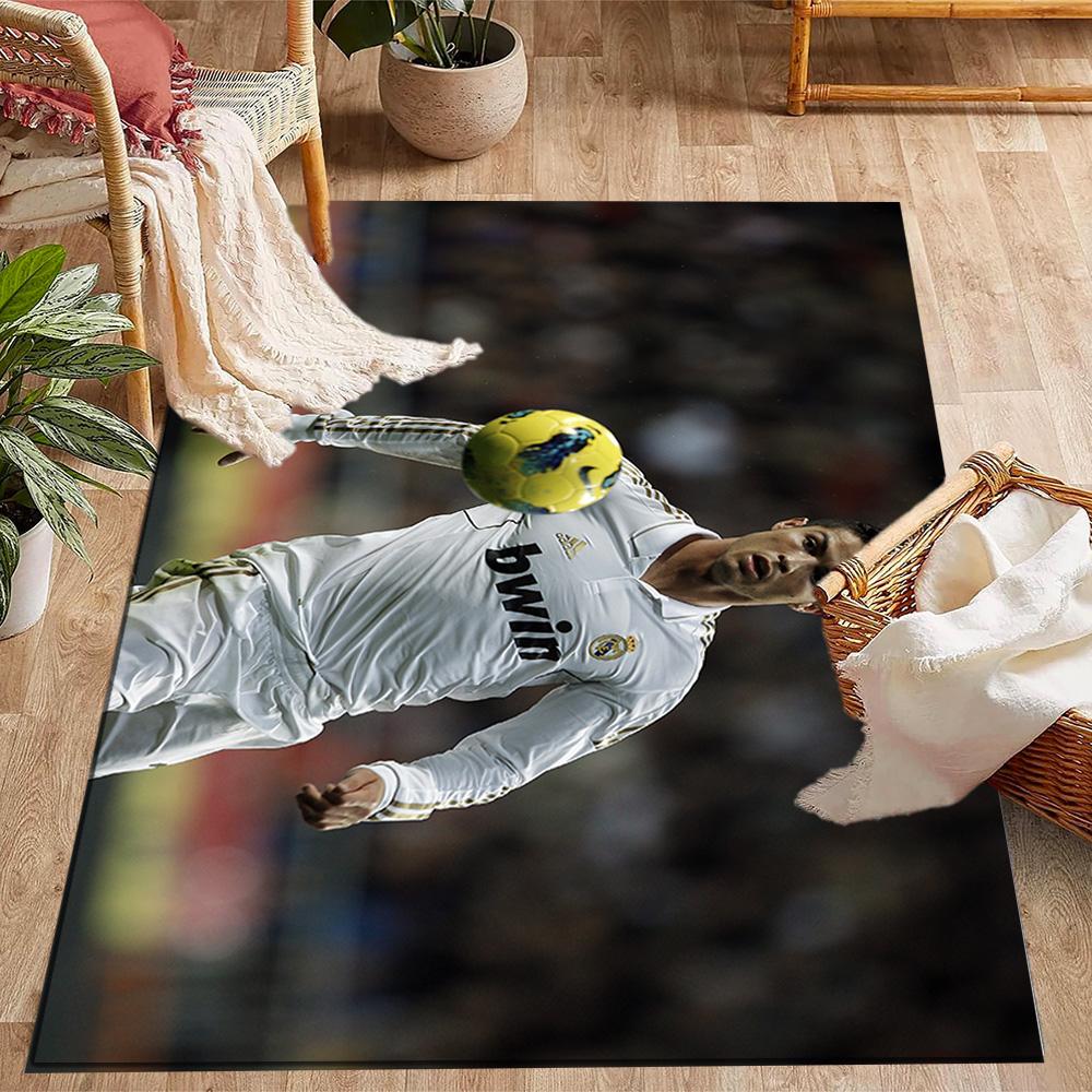 Cristiano Ronaldo Action Area Rug Perfect for Foyer Kitchen Game Room Balcony Antislip Carpet Anime Office Decor Wedding Party Gift