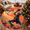 SLAM DUNK Pattern Round Rug, Indoor/Outdoor Mat, for Picnic, Gameroom, Bedroom, Office, Living Room, Home Decor Carpet, Birthday Gift