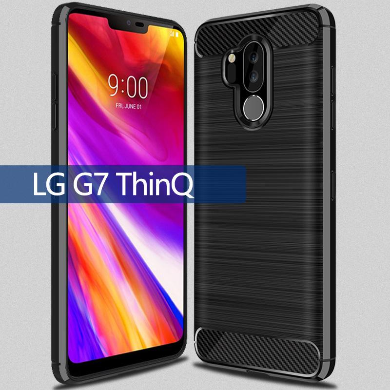 Применимо к чехлу для мобильного телефона LG G1 ThinQ, защитный чехол для LG G1ThinQ, чехол из ТПУ с рисунком из матового углеродного волокна, противоударный
