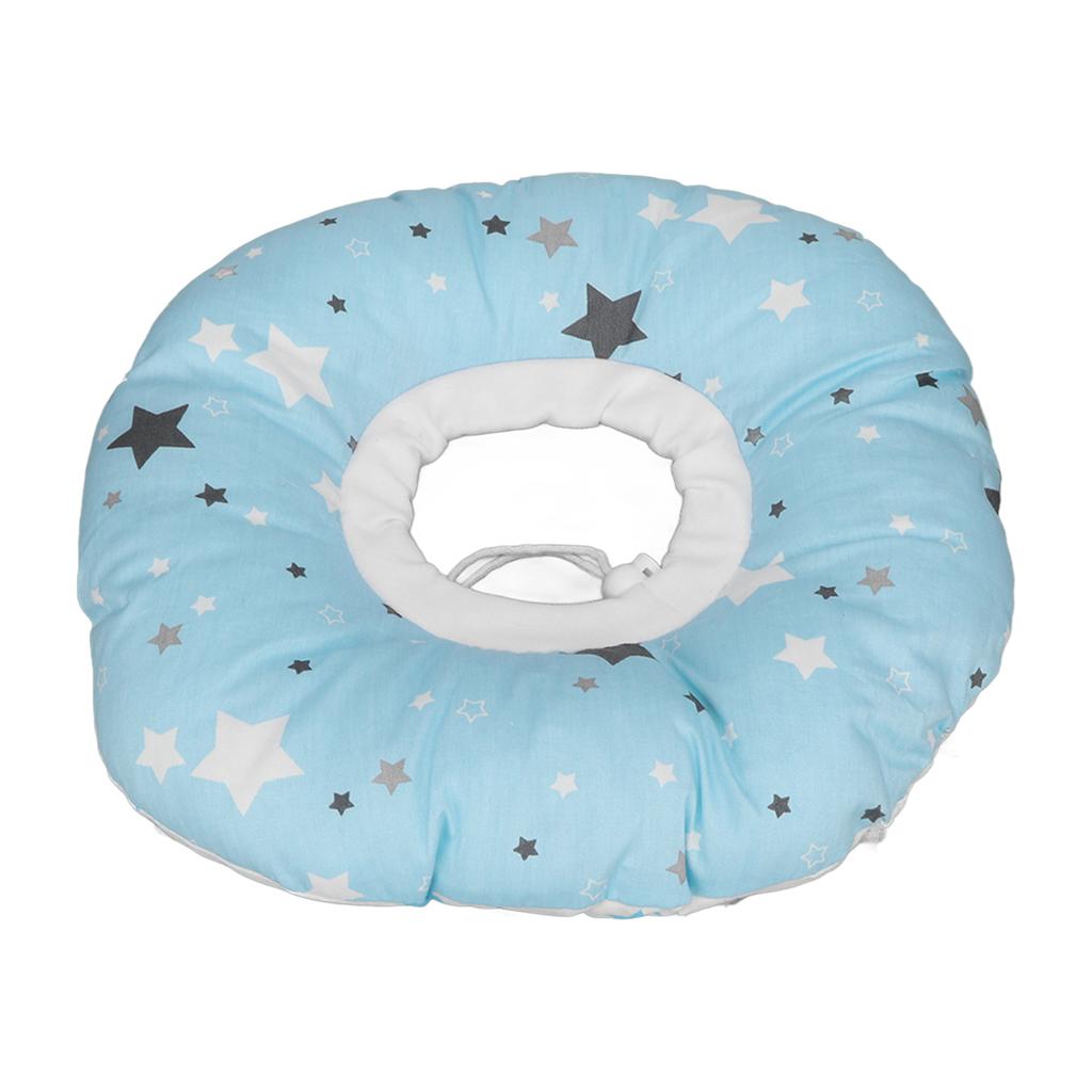 Подушка для пирсинга уха, светло-голубая с узором звезды, подушка для облегчения боли в ухе от давления для спящих на боку