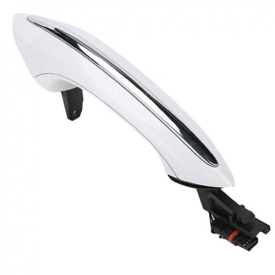 White Comfort Access Exterior Door Handle w/LED for BMW F07 F10 F11 F06 F01 left