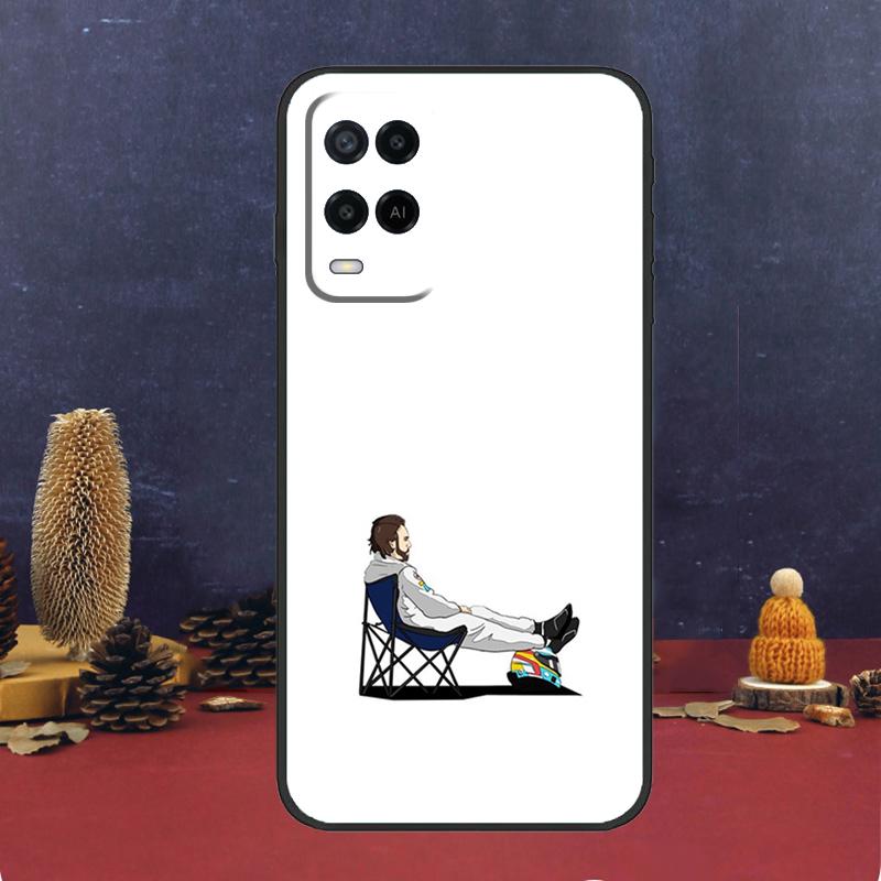 Чехол F1 Racing Fernando Alonso 14 для OPPO A54 A74 A94 A98 A78 A79 A16 A76 A96 A5 A9 A17 A77 A15 A52 A72 A53 A57S