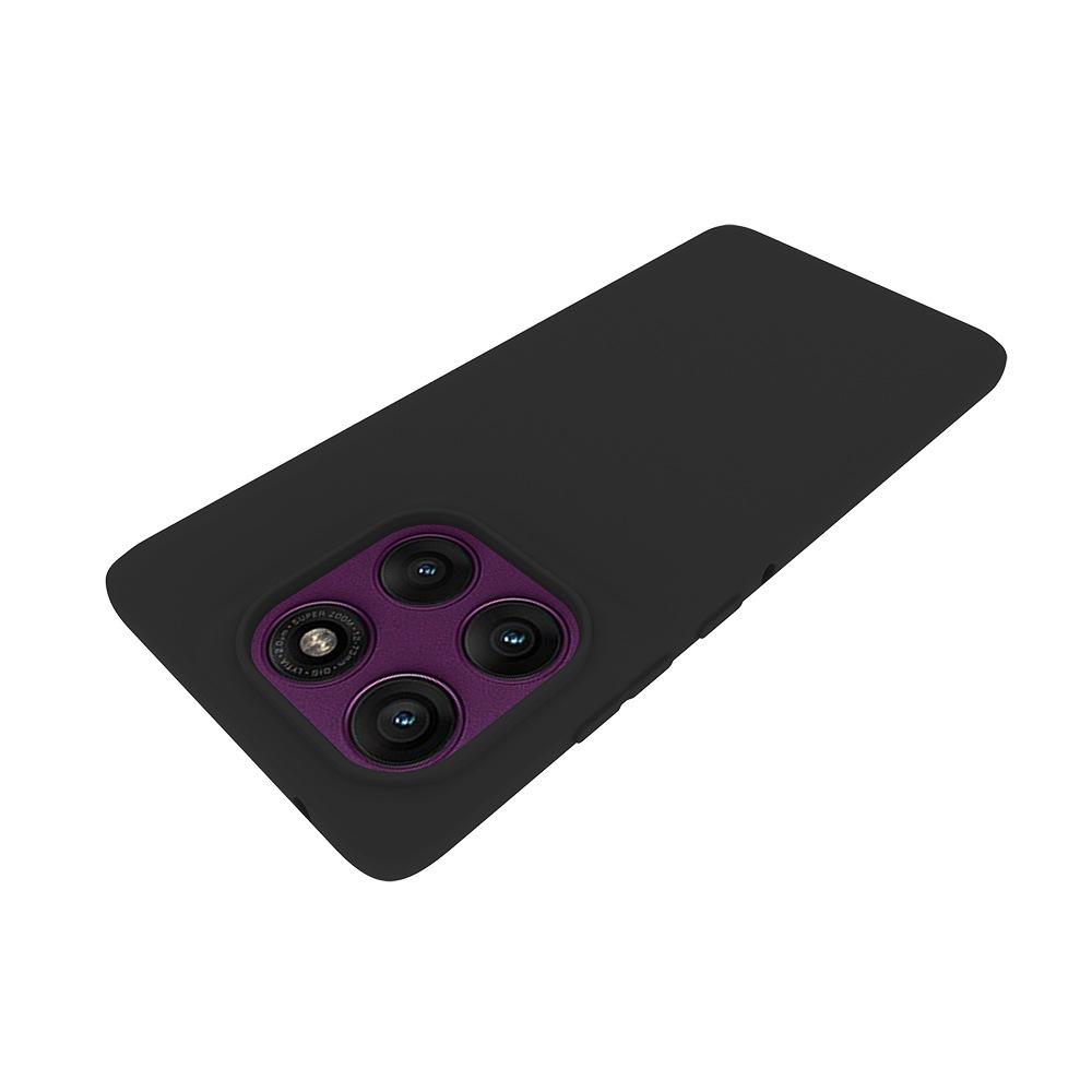 For Motorola Edge 60 Pro 5G TPU Case WANLONFENG MS Series Matte Back Cover with Tempered Glass (Big Hole Lens)