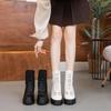 Fashion 11cm 2024 Air Mesh Hollow Cow Genuine Leather New Summer Sandals Casual Ankle Boots Knee High Breathable Wedge Platform Shoes