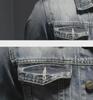 Мужская куртка Marvel Venom Retro Slim Denim с воротником-стойкой и молнией для езды на велосипеде и мотоцикле