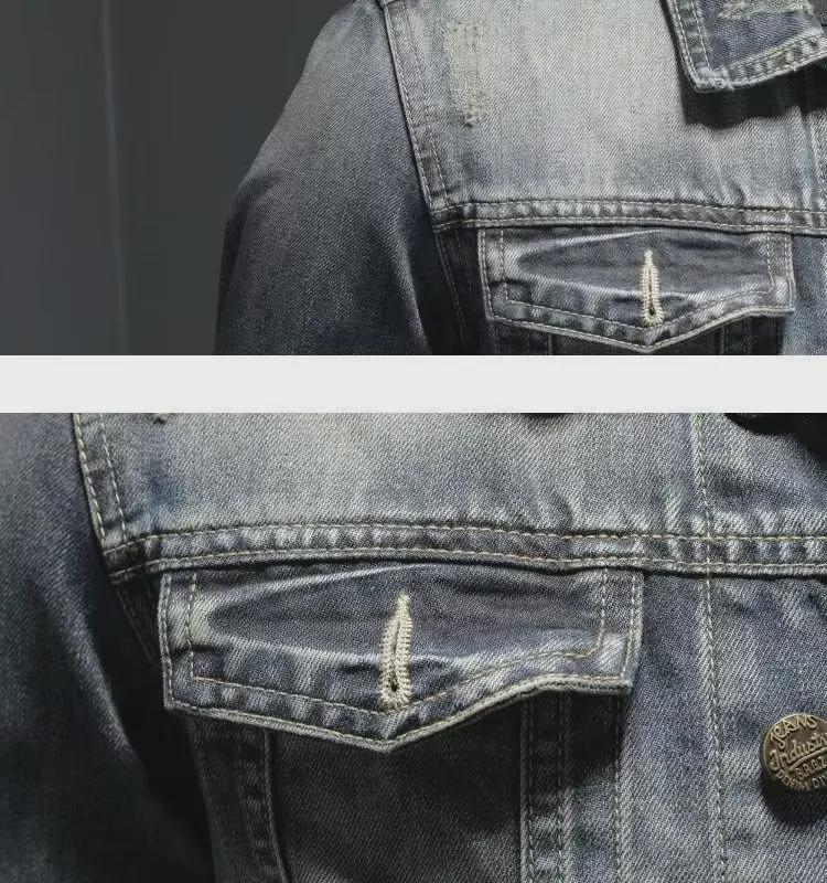Мужская куртка Marvel Venom Retro Slim Denim с воротником-стойкой и молнией для езды на велосипеде и мотоцикле