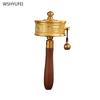 Pure Copper Hand Cranking Living Room Bookcase Home Furnishings Desktop Decoration Gyratory Cylinder Fotai Supplies Crafts