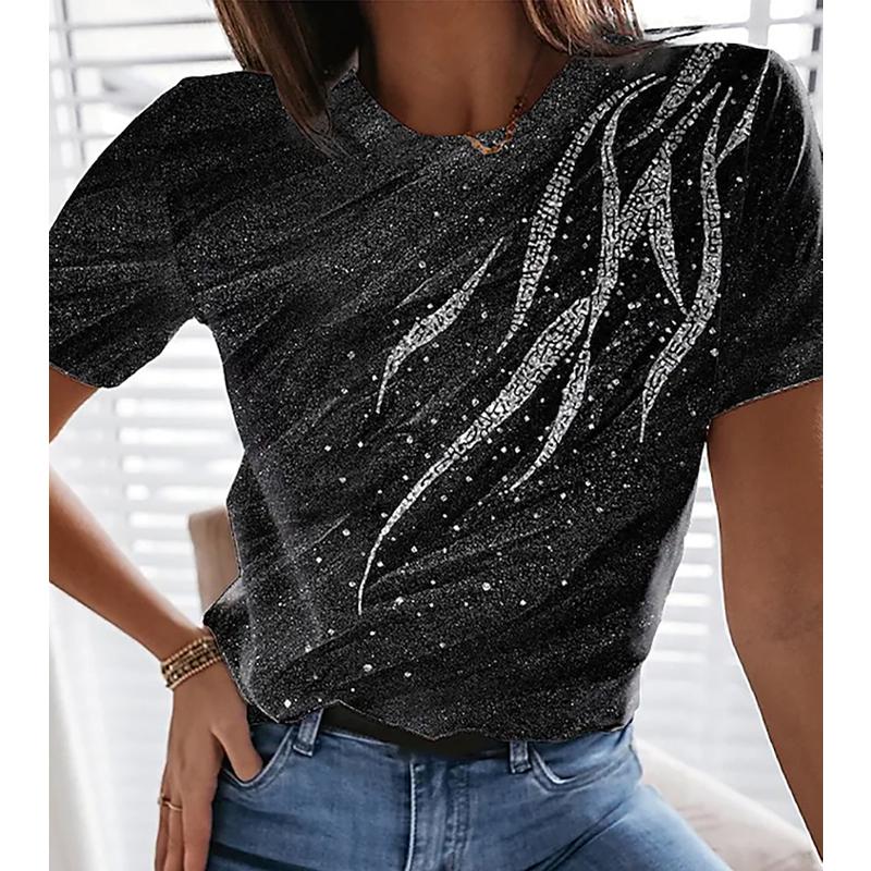 Женская летняя футболка тренд принт ретро мода с коротким рукавом футболки повседневные с принтом топы