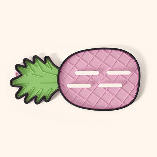 Ананас Силиконовый Держатель для Крышки Кастрюли Нескользящий Термостойкий Безопасный для Посудомоечной Машины Кухонный Столешница Фруктовая Форма Хранение Крышек Кастрюль Сушильный Коврик