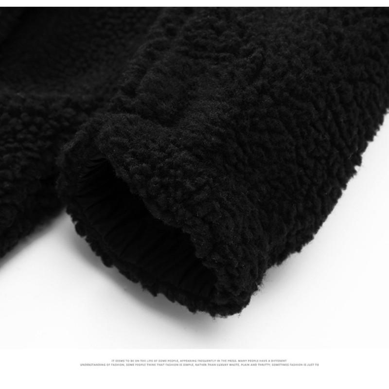 Осенне-зимняя новая куртка большого размера из овечьей шерсти с двух сторон для ношения на хлопковой подкладке, модная лоскутная куртка плюс флисовое толстое пальто, мужская одежда