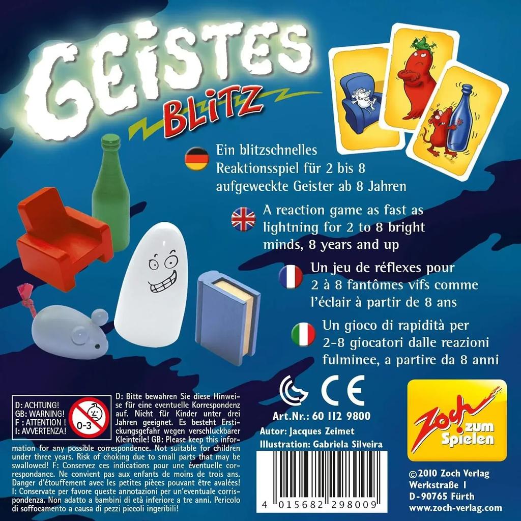 Семейная игра Сбор игр Карточная игра Geistes Blitz 1+2+3 +4Ghost Blitz Geistesblitz 5 Vor 12 Настольная игра