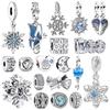 Сверкающие Шармы Снежинка Движущийся Игрушечный Куб Крылья Ангела Бусины Подходят для Оригинальных Браслетов Ожерелий DIY Женские Украшения Подарок