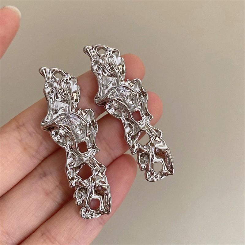 Elegant Irregular Geometric Alloy Earrings For Women Trendy Summer Fashion