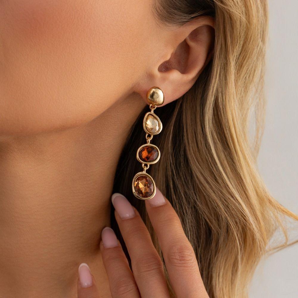 Charm Waterdrop Earrings Geometric Tassel Long Dangle Earring Beach