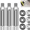 3Pcs/Set 80Mm Thread Adapter Shaft Polishing Pad Grinding Connection Rod Polisher Accessories M10 Angle Grinder Extension Rod