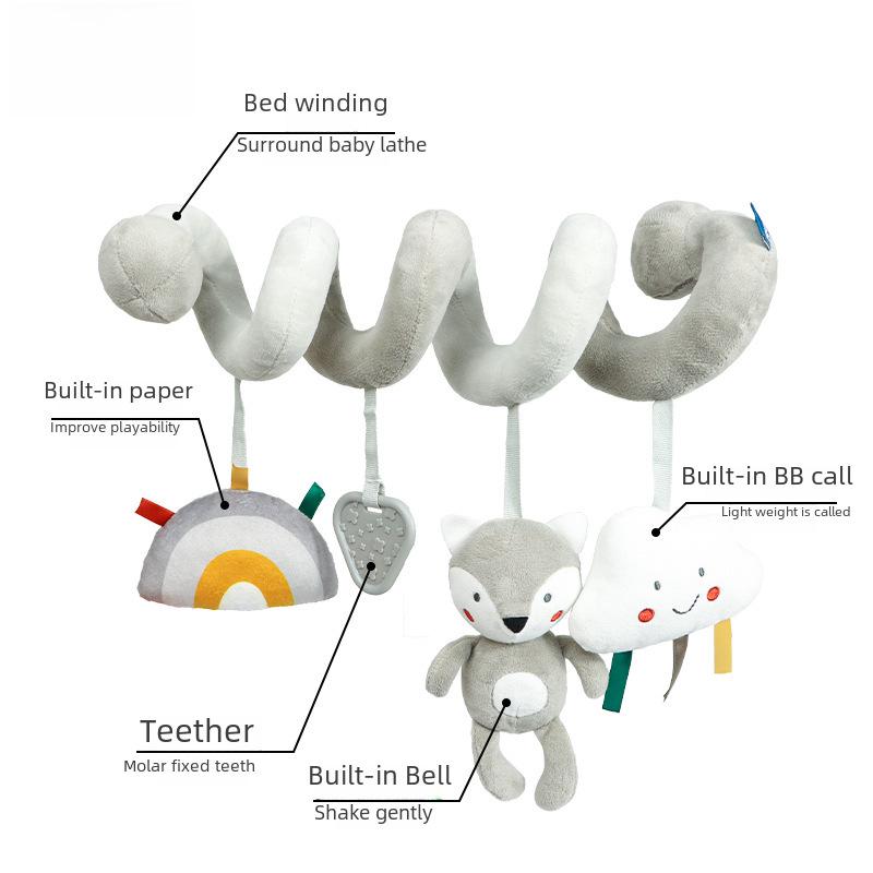 Мобильная детская кроватка и игрушка для раннего обучения в виде серого животного Cross-Border