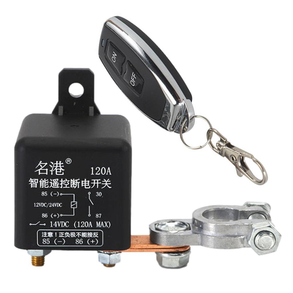 Universal Battery Switch Relay | Remote Control Battery Isolator | 24V / 12V 200A Wireless Remote Control Switch, Car Total Power Protection