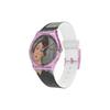 Swatch Кварцевые часы Ponderosa Special Edition, водонепроницаемые 30 м, 34 мм, цветочный циферблат, пластиковый корпус, силиконовый ремешок, унисекс, GZ356